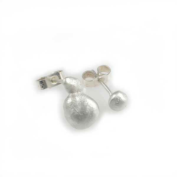 'Stone Magic' - silver stone shaped earrings 6