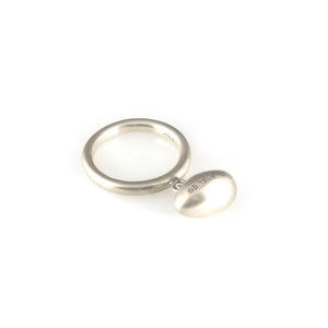 'Best Before' - 1.5cm silver egg ring