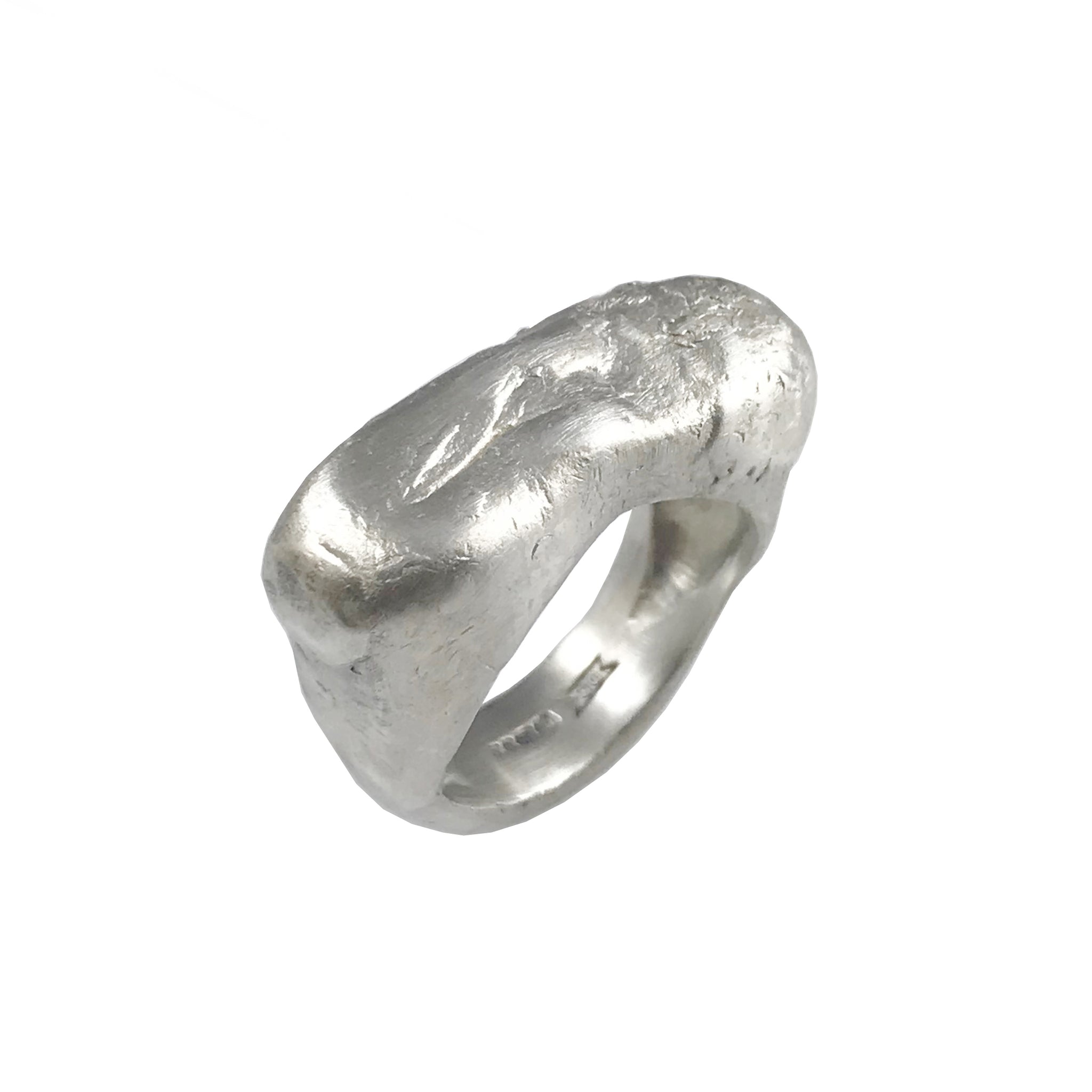 'Stone Magic' - Silver stone shaped ring ( triangle shape)