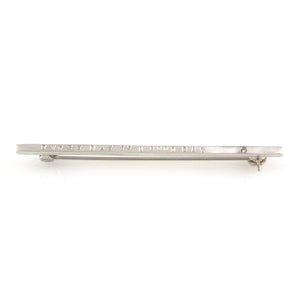 'Every day is a good day' - silver bar brooch with wording 'every day is a good day' and diamond
