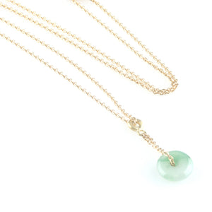 'Gem Amour'- Gold necklace with jade pendant