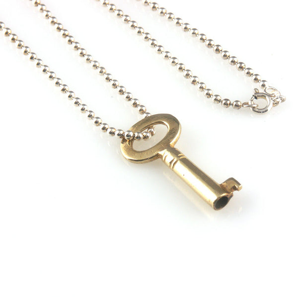 'Key to your heart' - gold plated silver key necklace