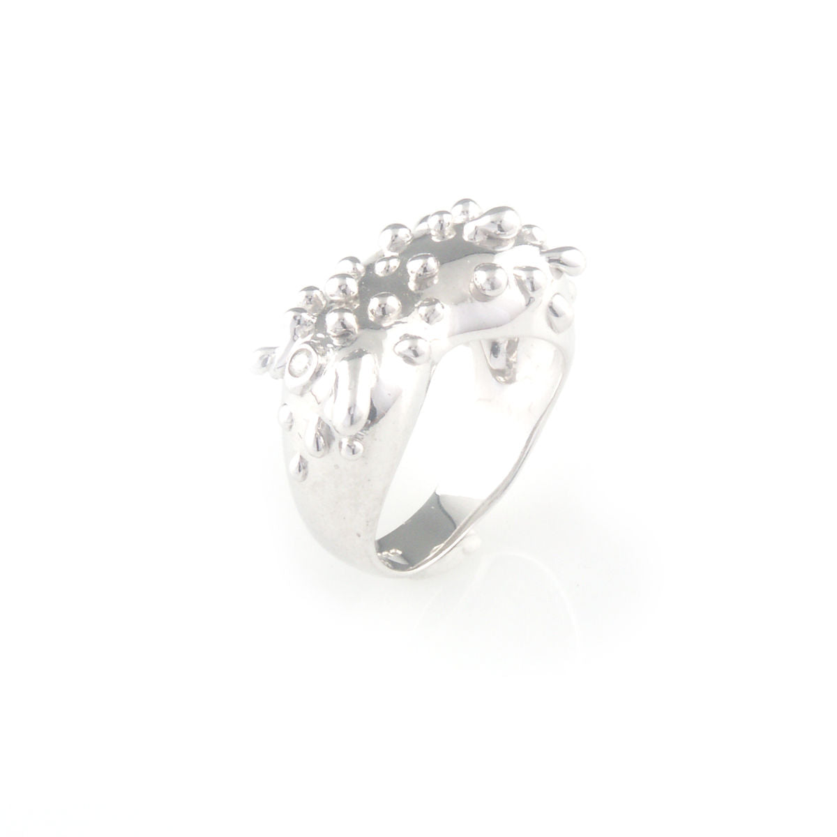 Silver ring with diamond
