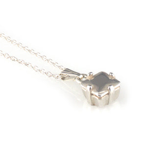 'Diamond Temptation' - silver princess cut diamond necklace