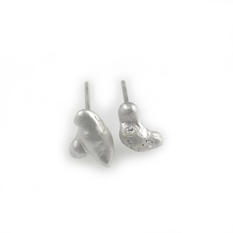 'Stone Magic' - silver stone shaped earrings 1