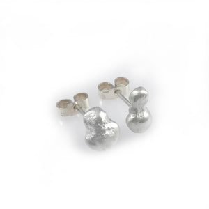 'Stone Magic' - silver stone shaped earrings 3