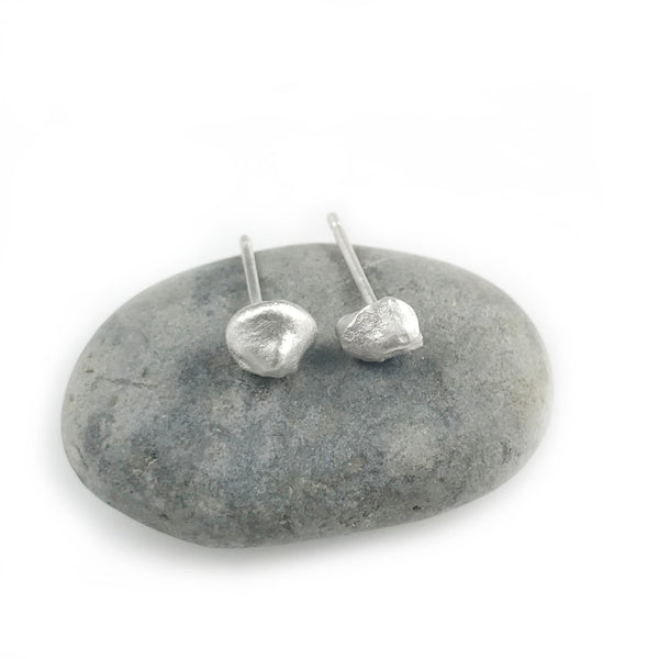 'Stone Magic' - silver stone shaped earrings 4