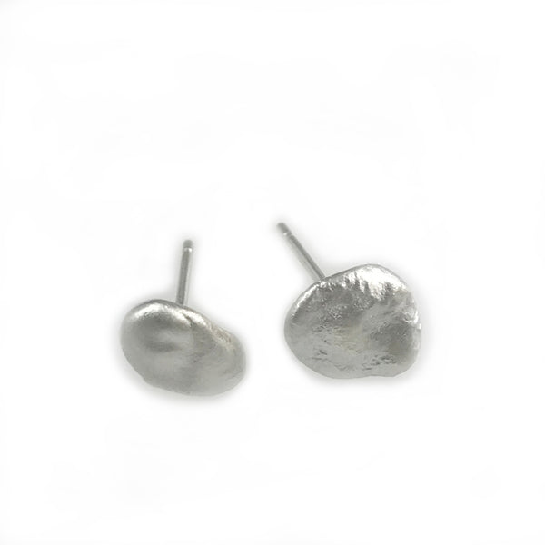 'Stone Magic' - silver stone shaped earrings 5
