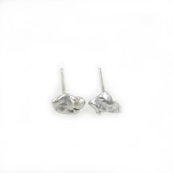 'Stone Magic' - silver stone shaped earrings 7